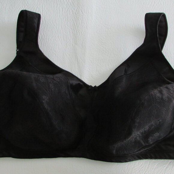 JUST MY SIZE Soft Cup Bra - Black - 46D - NEW - Picture 3 of 10